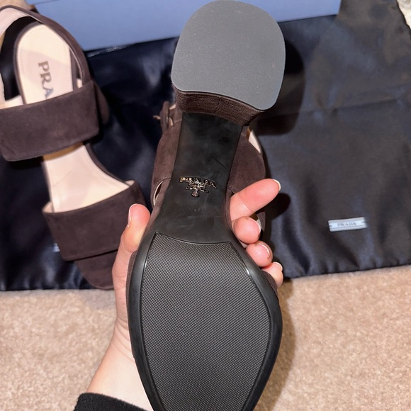 Prada brown suede platforms, size 38/8 US - Picture 6 of 10